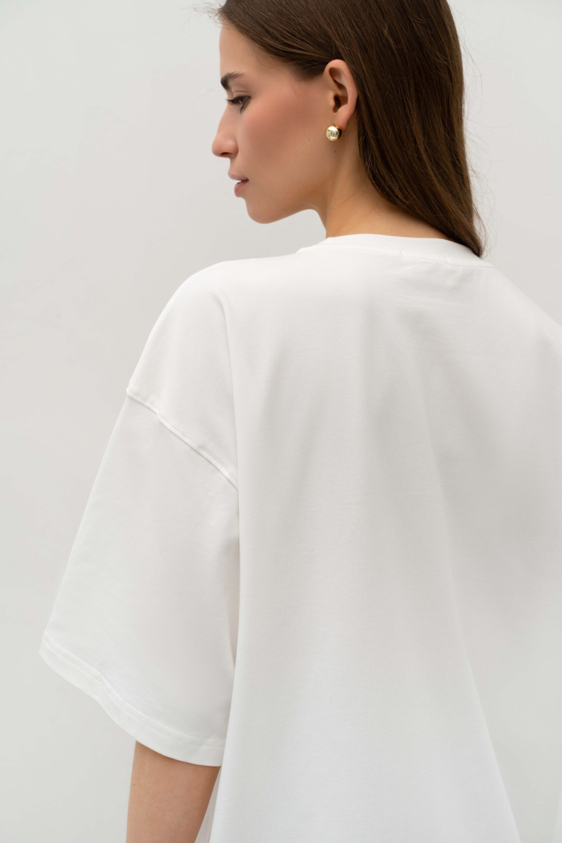 Футболка с принтом TRES, цвет: молочный, НФ-00000456 купить онлайн