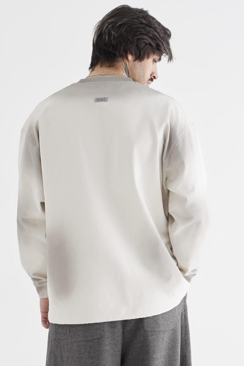 Лонгслив «Камень» CULTBASE, цвет: серый,  купить онлайн