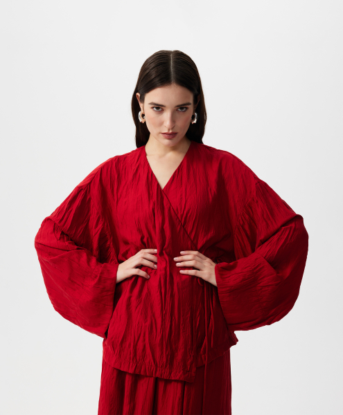 Блузка-кимоно GLVR, цвет: красный, 126G25GAC2229 купить онлайн