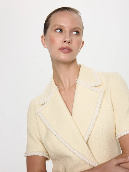 Платье твидовое ANNA PEKUN, цвет: Желтый, 20.2039.200 купить онлайн