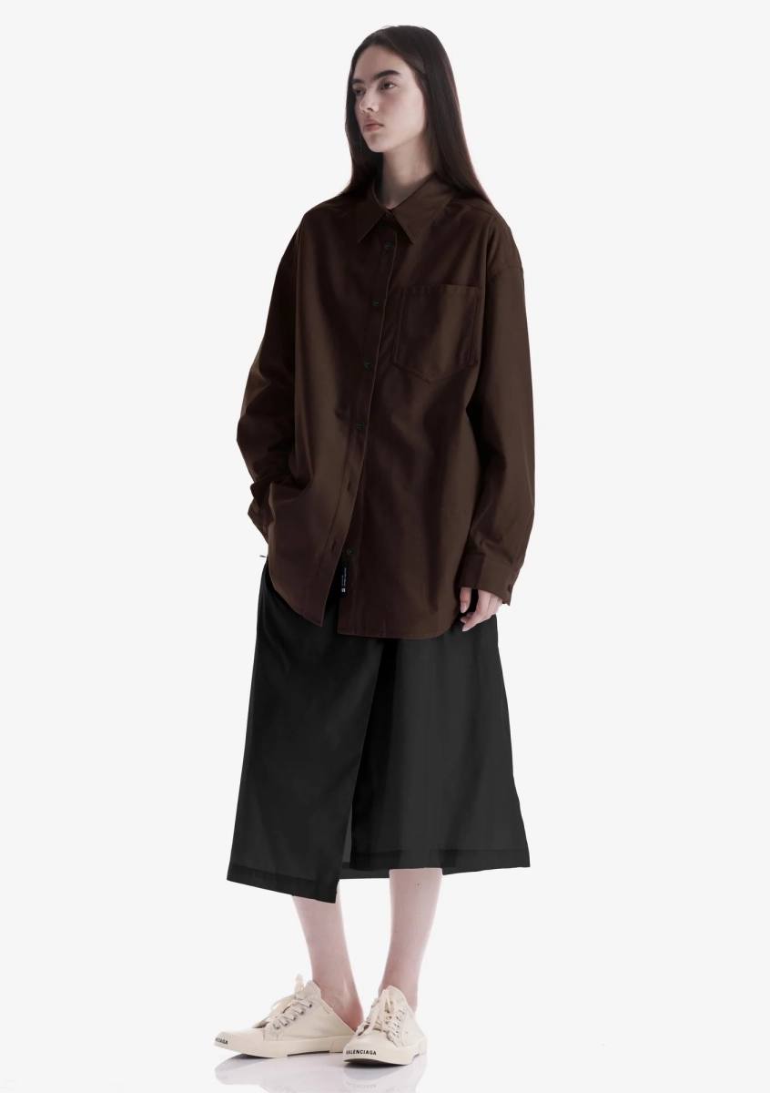 Рубашка из экозамши KRAKATAU, цвет: Кофейный, Nw83-89 купить онлайн