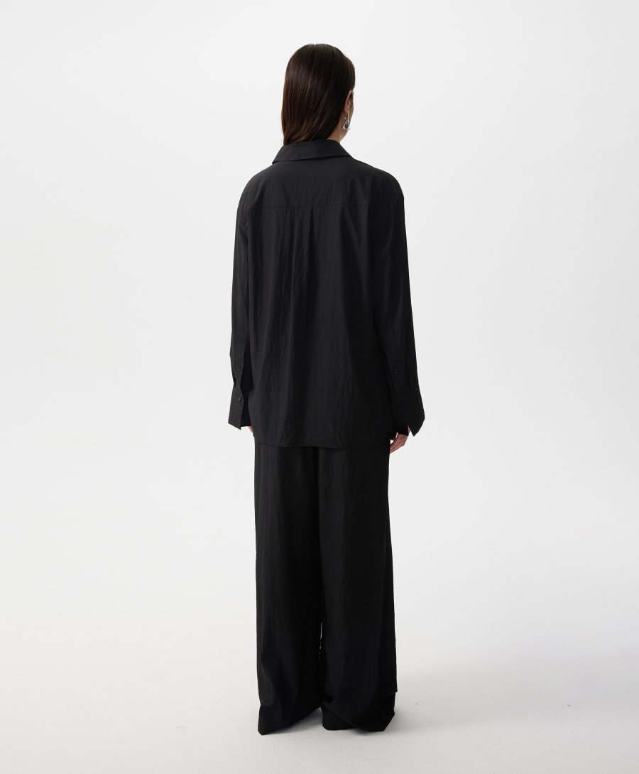 Блузка прямой свободной формы GLVR, цвет: Черный, 126G21GAC2225 купить онлайн