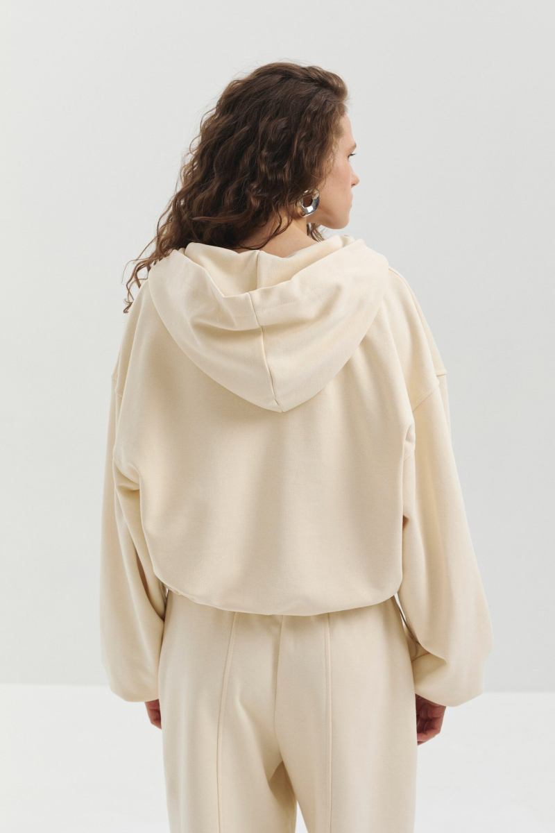 Худи из футера marte, цвет: бежевый,  купить онлайн