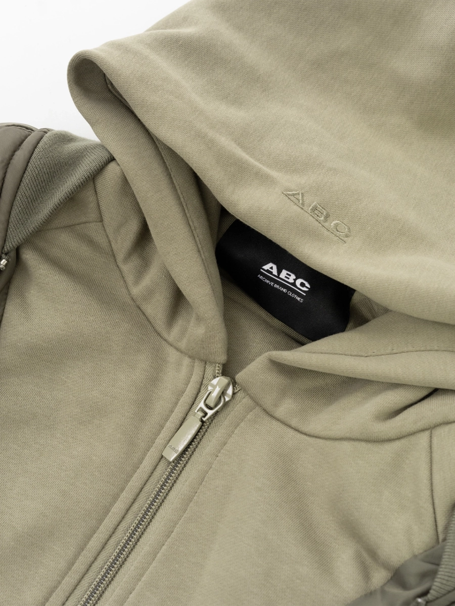 Бомбер с капюшоном ABC, цвет: хаки, 00-288 купить онлайн