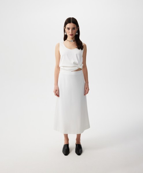 Топ с матовым блеском GLVR, цвет: белый, 126G21GAC2410 купить онлайн