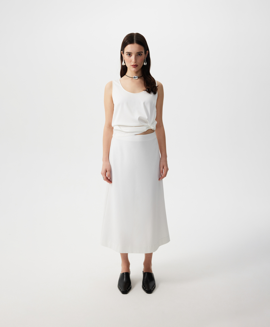 Топ с матовым блеском GLVR, цвет: белый, 126G21GAC2410 купить онлайн