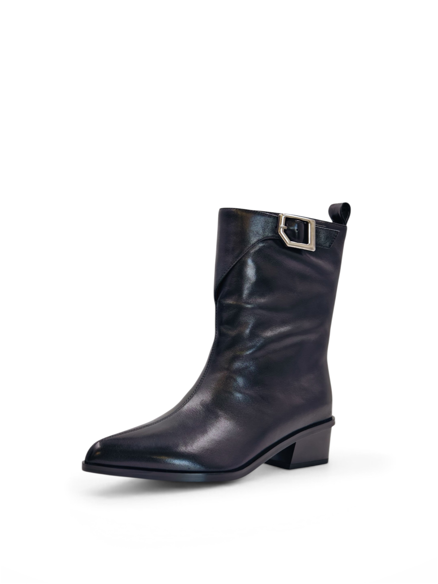 Ботинки демисезонные из натуральной кожи GRANDERA, цвет: Черный  купить онлайн