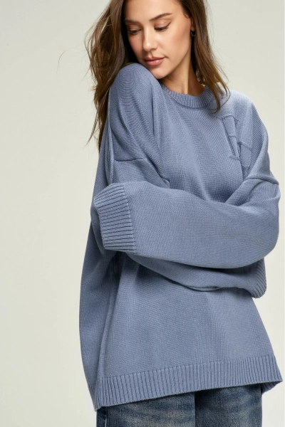 Джемпер Cotton ER Indigo Erist store, цвет: светло-синий, НФ-00002554 купить онлайн Джемпер Cotton ER Indigo Erist store, цвет: светло-синий, НФ-00002554 купить онлайн