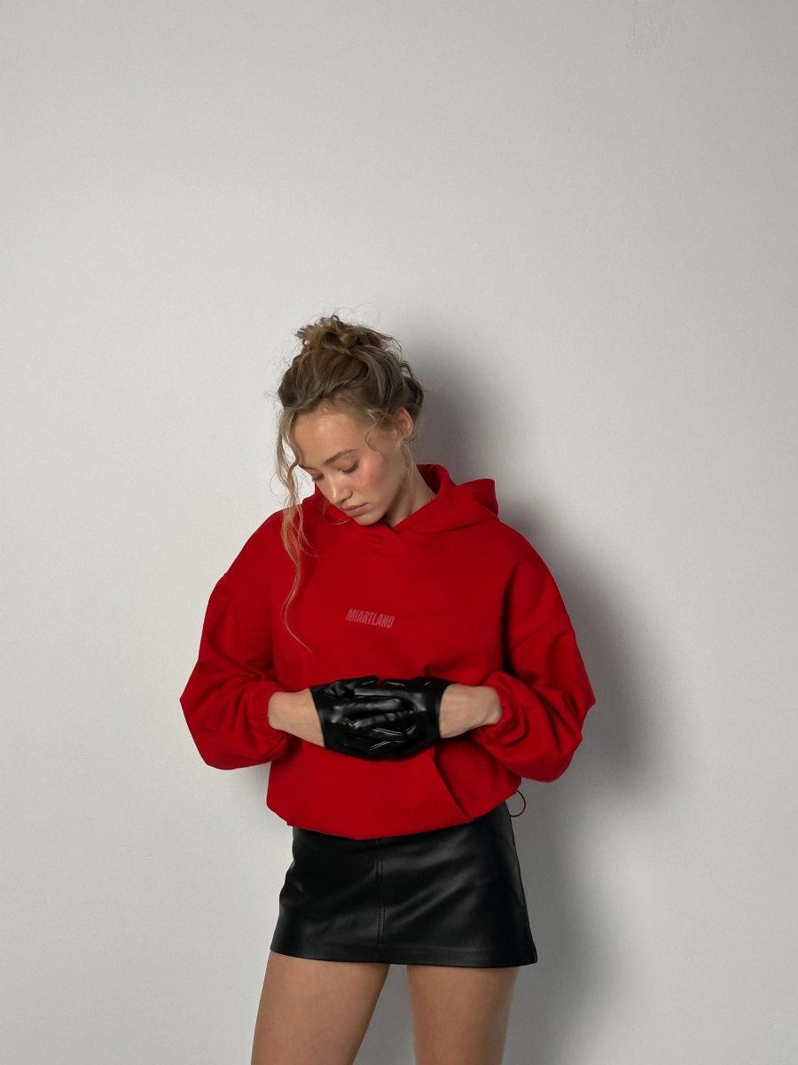 Худи «NO ROMANTIC» MIARTLAND, цвет: красный НФ/00000855 | новая женская коллекция купить онлайн