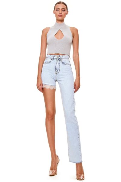 Джинсы разноуровневые