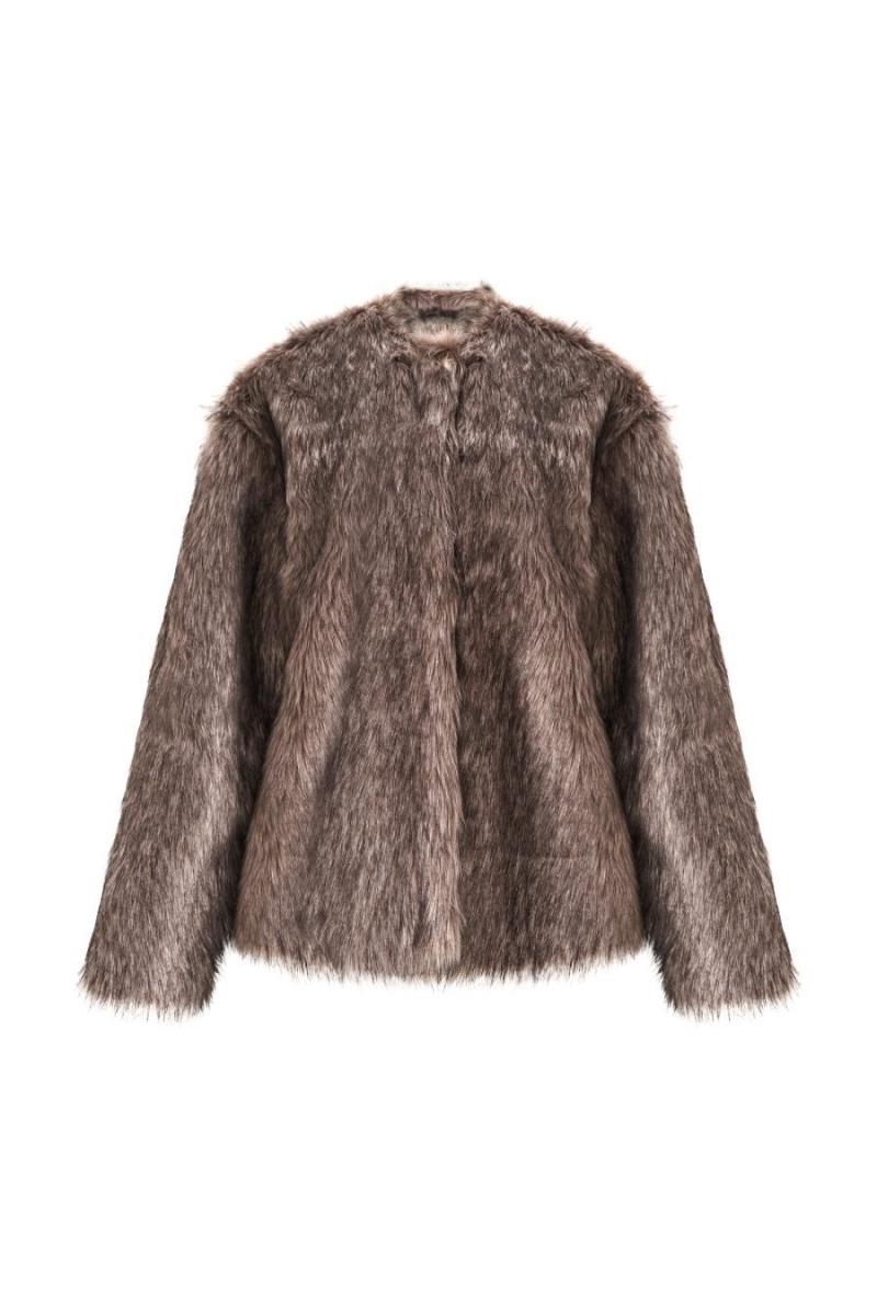 Шуба "Elusive" CHUBA, цвет: серый,  купить онлайн Шуба "Elusive" CHUBA, цвет: серый,  купить онлайн