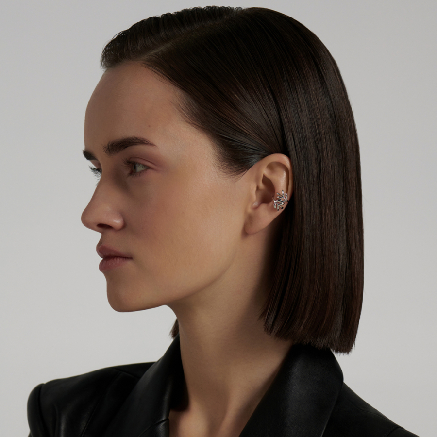 Кафф в природных мотивах Hola Darkrain, цвет: серебро, SR3021 купить онлайн Кафф в природных мотивах Hola Darkrain, цвет: серебро, SR3021 купить онлайн