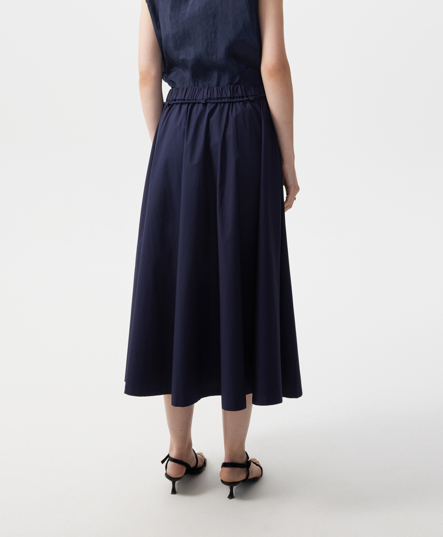 Юбка миди с поясом на резинке GLVR, цвет: Черный, 126G23GAC6107 купить онлайн