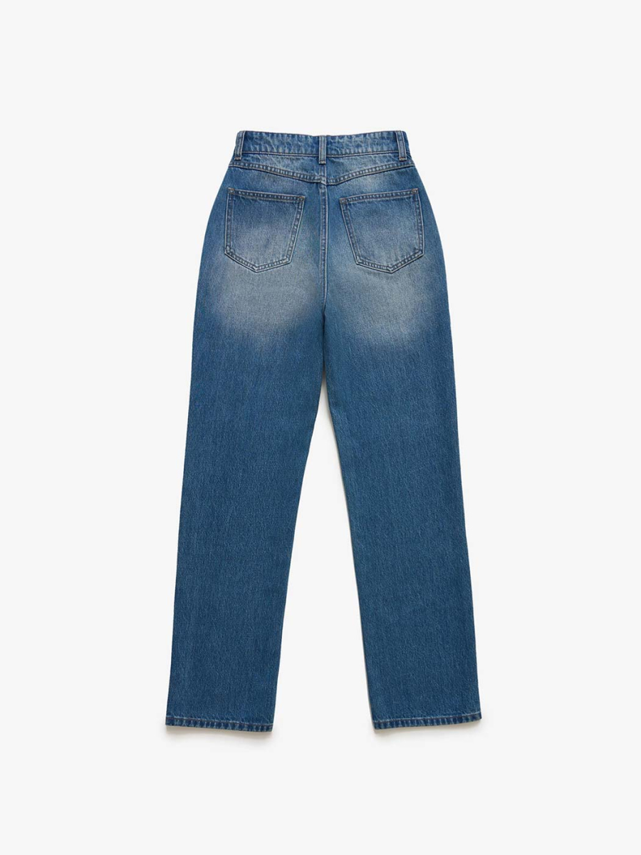 Джинсы прямые с высокой посадкой F | ABLE, цвет: голубой, JNS-FBL-SK-RLXD-BL купить онлайн