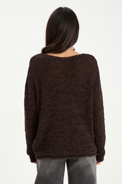 Джемпер-сетка MIA AIM, цвет: коричневый, MIA618 купить онлайн