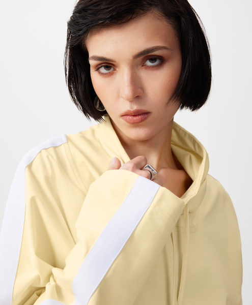 Свитшот оверсайз с воротником-стойкой GLVR, цвет: Желтый, 126G24GAC1601 купить онлайн