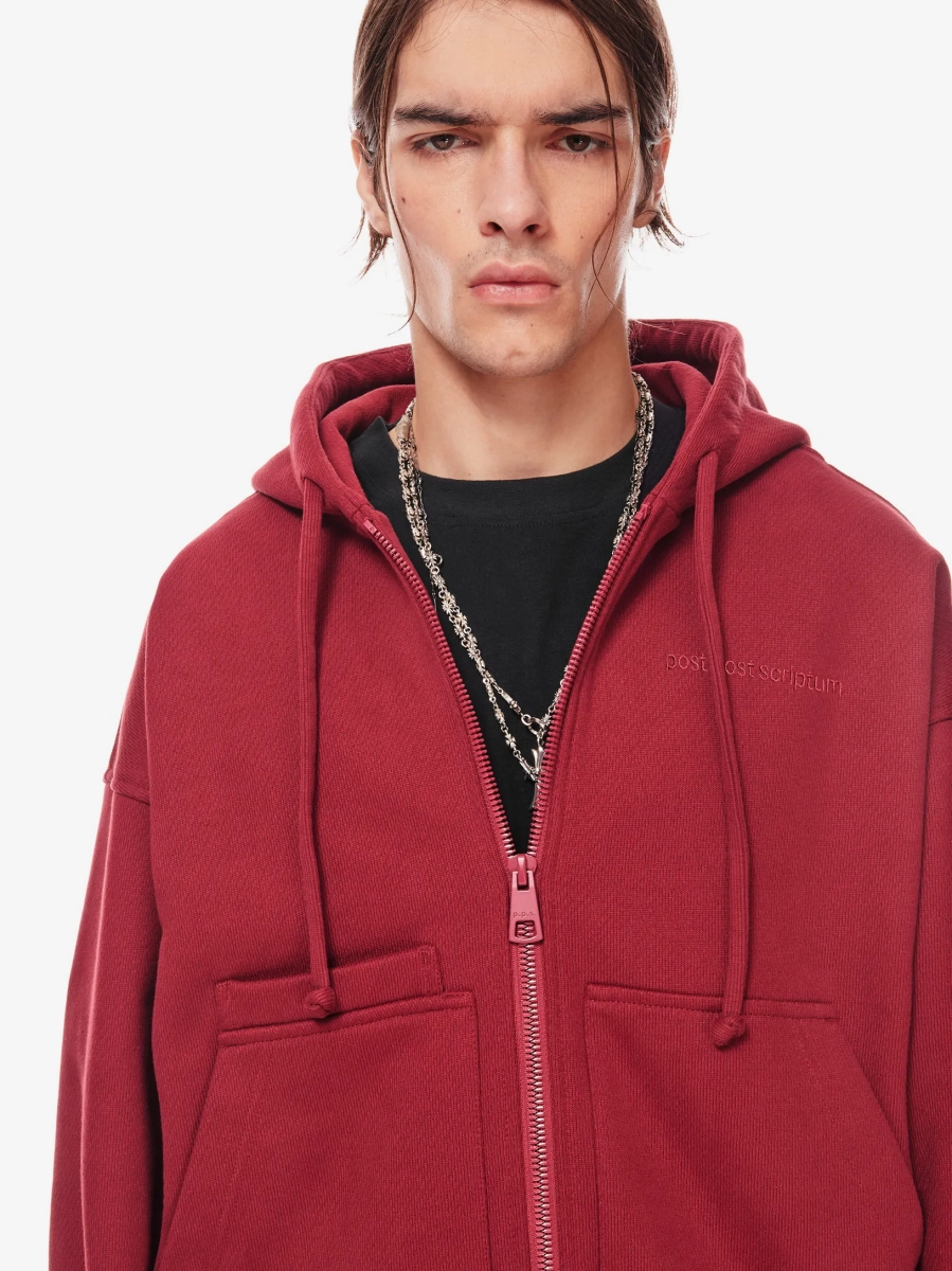 Хлопковый худи на молнии p.p.s., цвет: вишневый ликер, 0853.01.00.PNK купить онлайн Хлопковый худи на молнии p.p.s., цвет: вишневый ликер, 0853.01.00.PNK купить онлайн