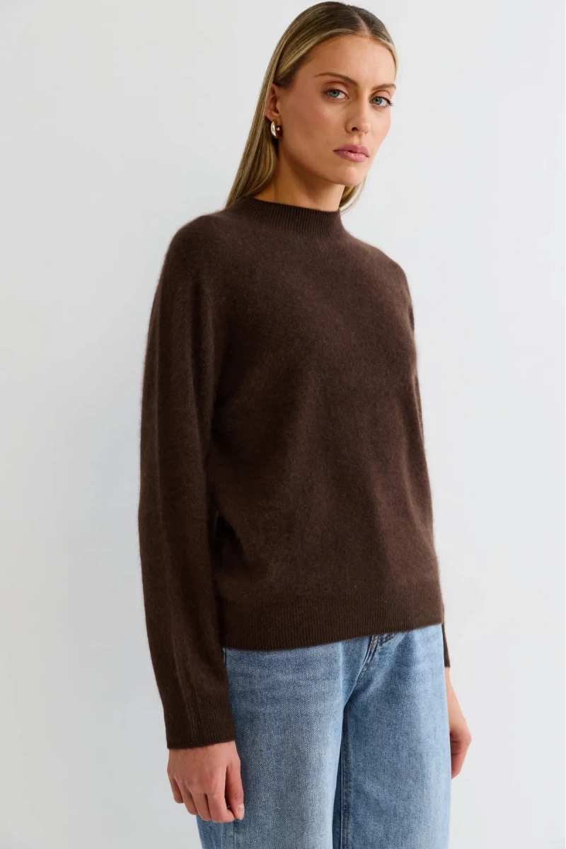 Джемпер из альпаки и кашемира Erist store, цвет: коричневый, НФ-00003138 купить онлайн