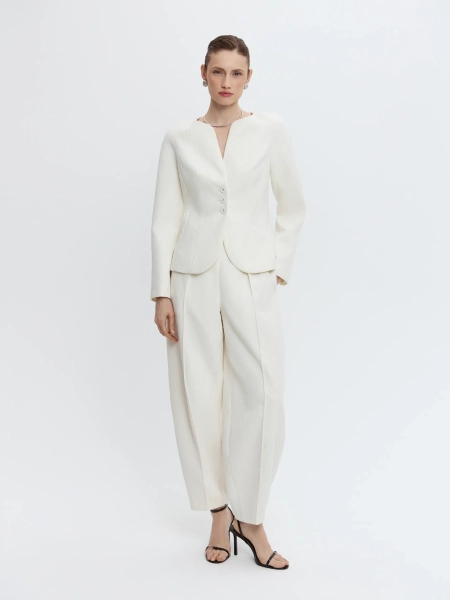 Брюки из кружева ANNA PEKUN, цвет: белый, 50.2588.100 купить онлайн