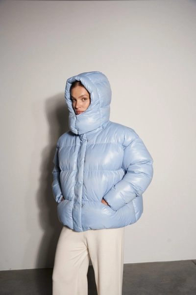 Пуховик PUFFER Y1 BLUE YONS, цвет: голубой, YO-356 купить онлайн Пуховик PUFFER Y1 BLUE YONS, цвет: голубой, YO-356 купить онлайн