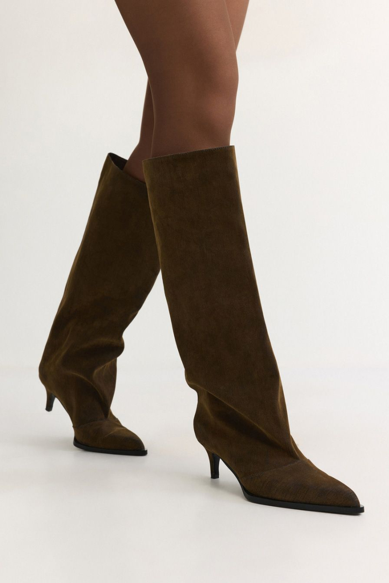 Сапоги из денима Lera Nena, цвет: коричневый LNU.402.18694.700 купить онлайн