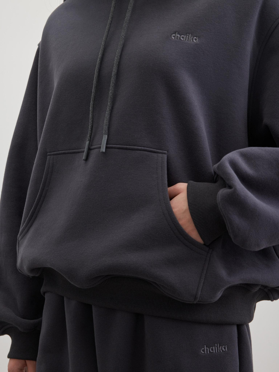 Утепленное худи с капюшоном Chaika, цвет: серый, AW25HO01-14 купить онлайн