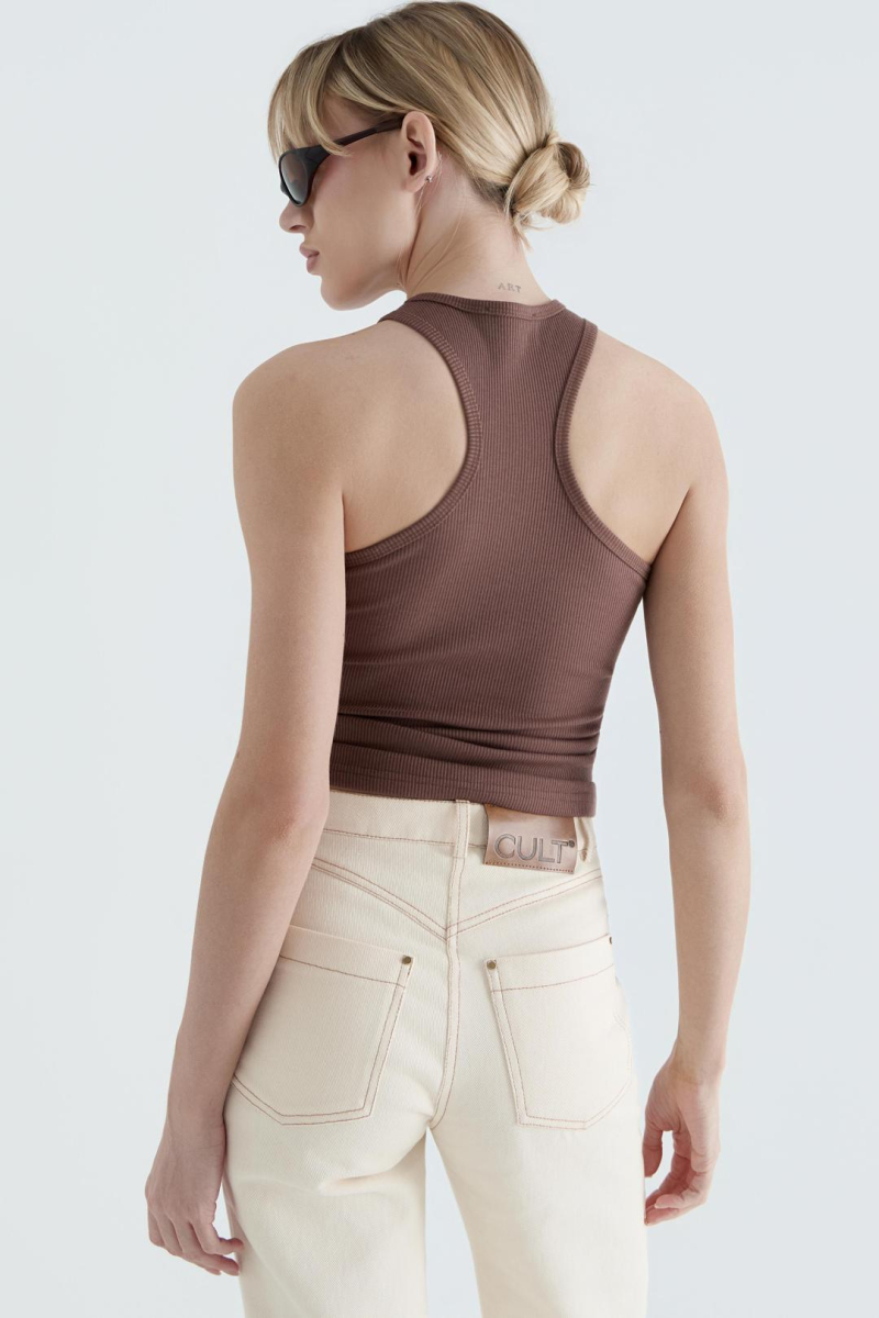 Майка женская CULTBASE, цвет: коричневый,  купить онлайн