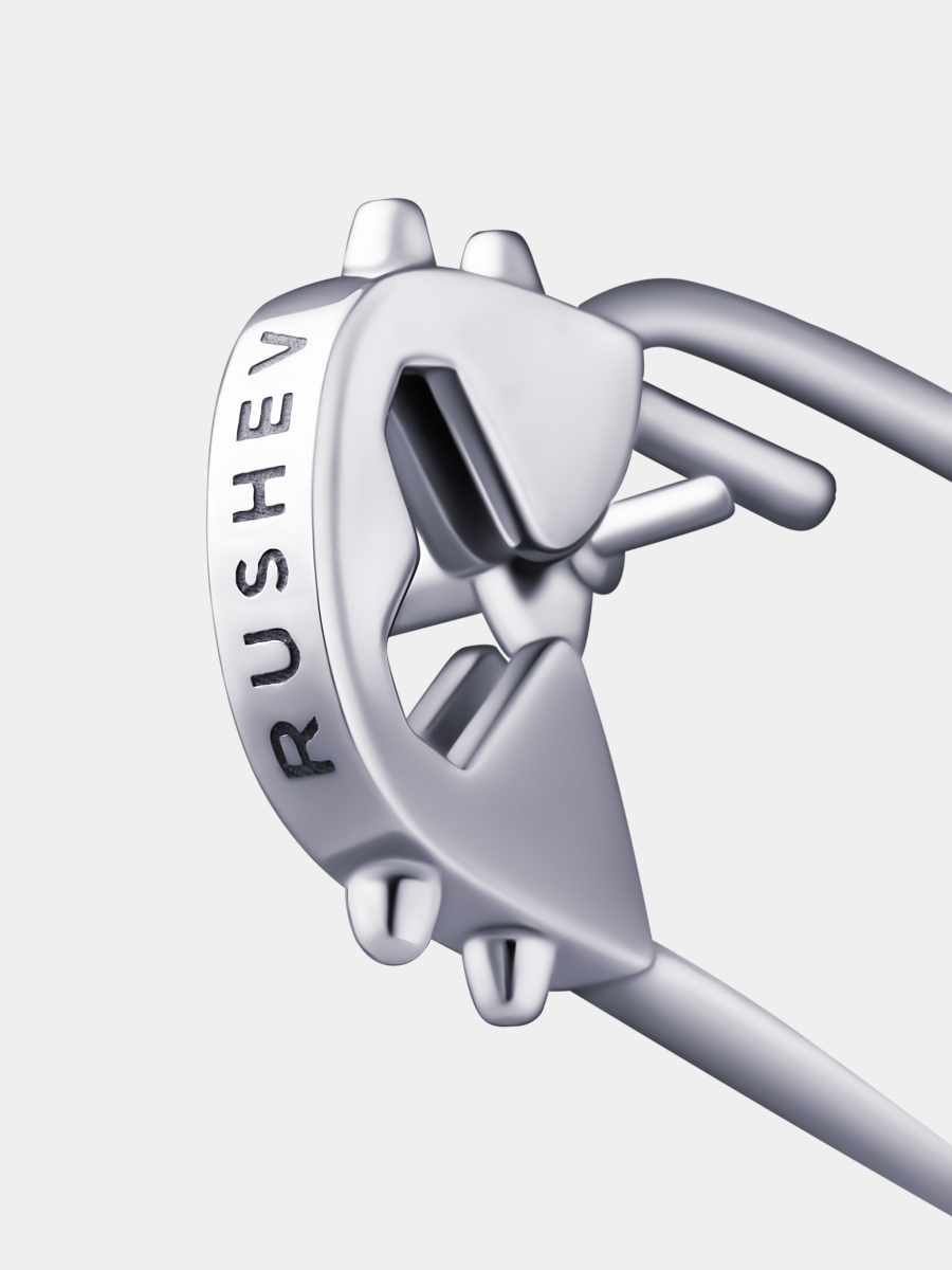 Акцентная моносерьга RUSHEV, цвет: Серебряный, RSHV_N25_MN11 купить онлайн