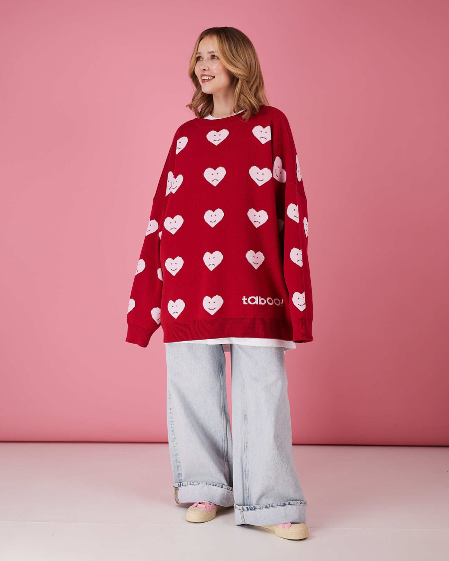 Свитер Сердце 24/7 TABOO, цвет: красный, SVHeart купить онлайн