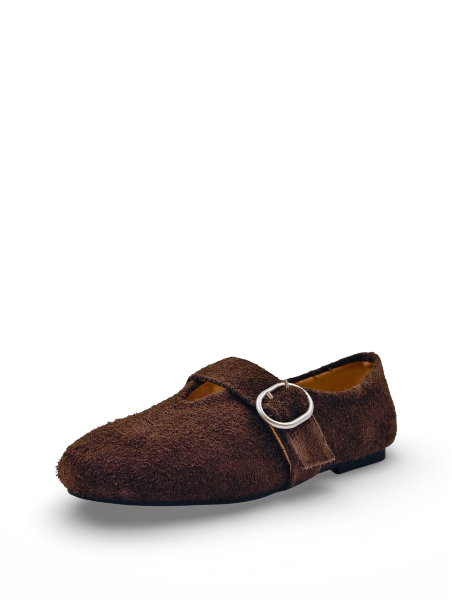 Туфли из натуральной замши GRANDERA, цвет: коричневый c165-9 (911) купить онлайн