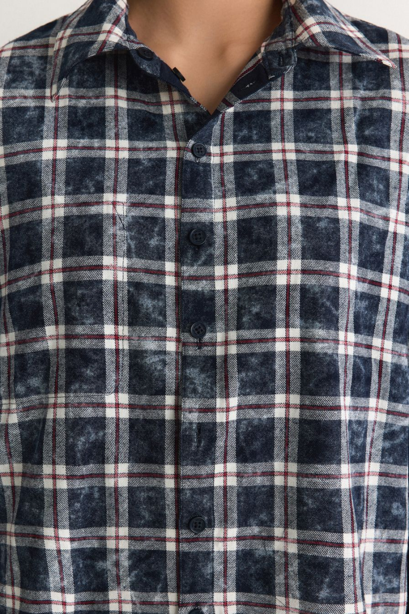 Рубашка с кружевом TOPTOP, цвет: синий, TT.021.18502.621 купить онлайн