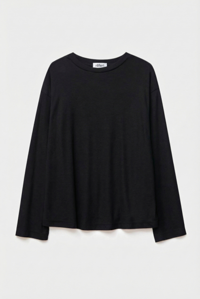 Лонгслив из трикотажа прямого силуэта REFERT, цвет: Черный, 14-3051/1-2511 купить онлайн