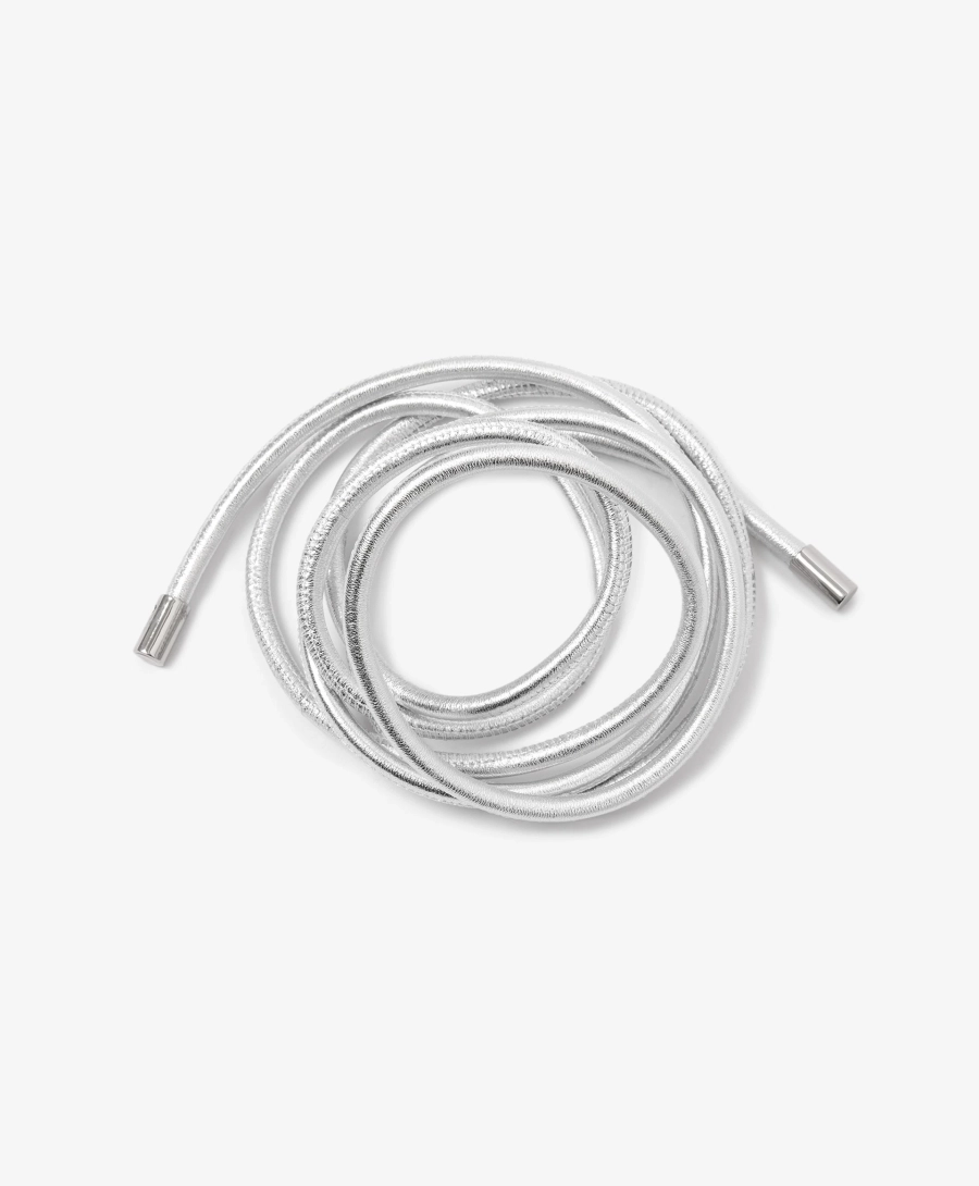 Пояс-шнур из натуральной кожи GLVR, цвет: Серебряный 126G26GAA2301 купить онлайн