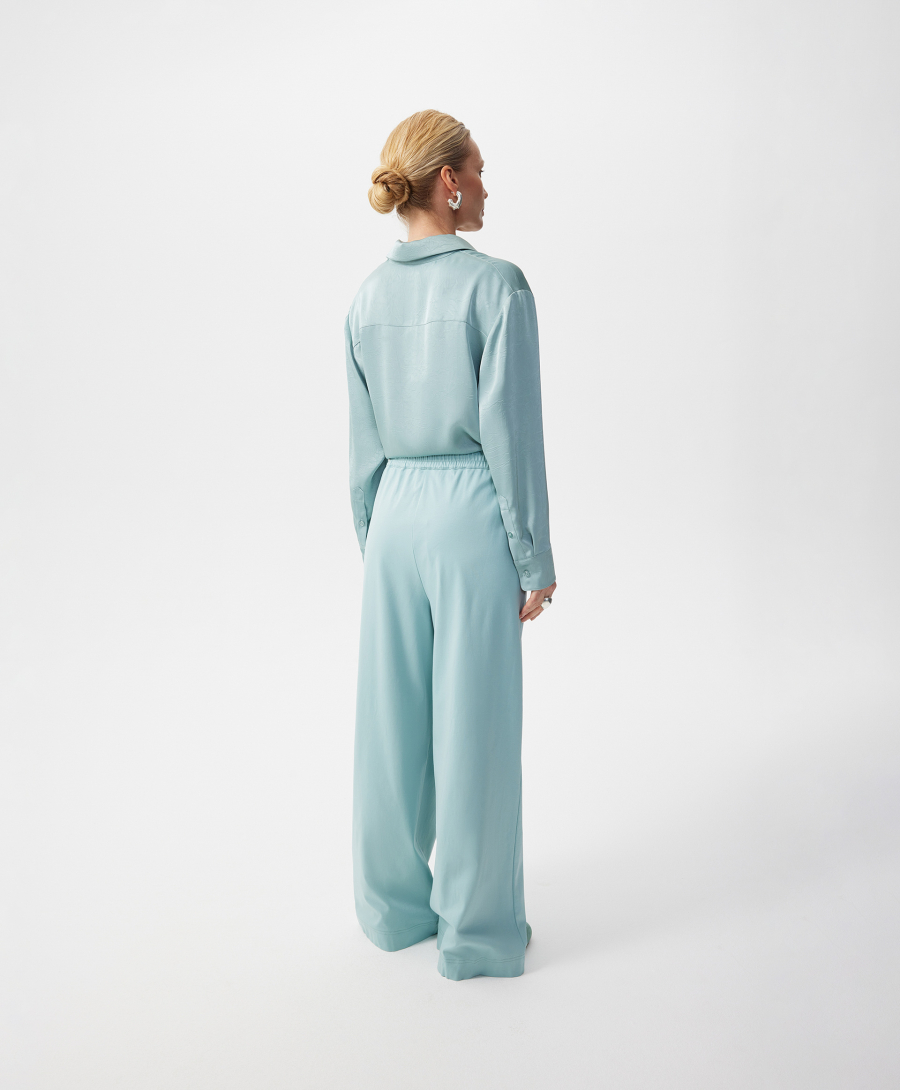 Брюки с поясом на резинке GLVR, цвет: зеленый, 126G26GAC5608 купить онлайн