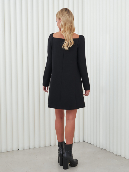 Платье-трапеция с квадратным вырезом I.B.W., цвет: Черный, DR046 купить онлайн