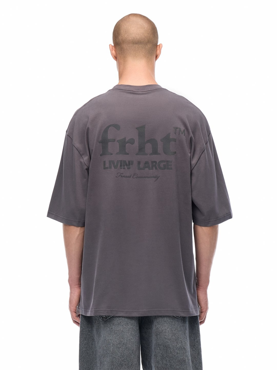 Футболка с принтом FRHT, цвет: графит, TSLVNLGRP купить онлайн