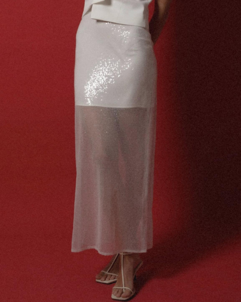 Юбка миди из пайеток