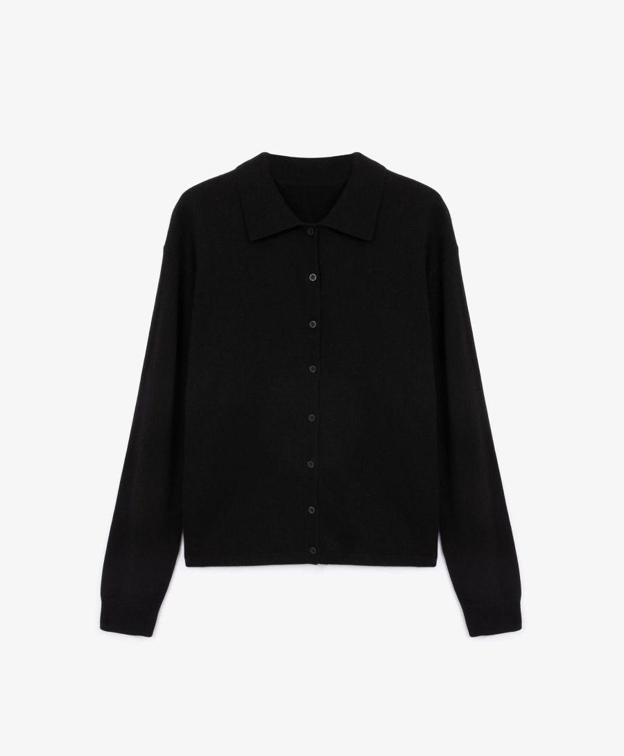 Рубашка вязаная GLVR, цвет: Черный, 225G31GAC3803 купить онлайн