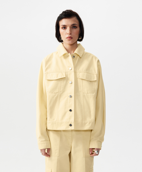 Куртка с рукавами летучая мышь GLVR, цвет: Желтый, 126G24GAC4101 купить онлайн