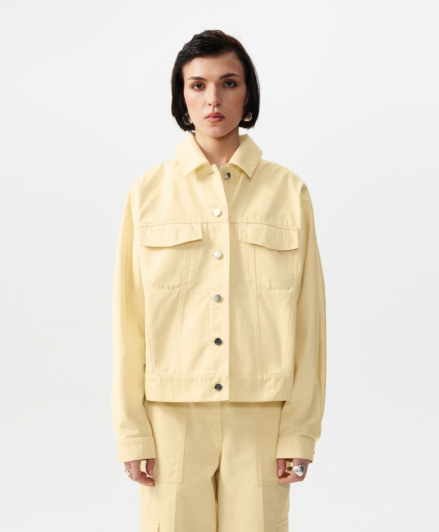 Куртка с рукавами летучая мышь GLVR, цвет: Желтый, 126G24GAC4101 купить онлайн