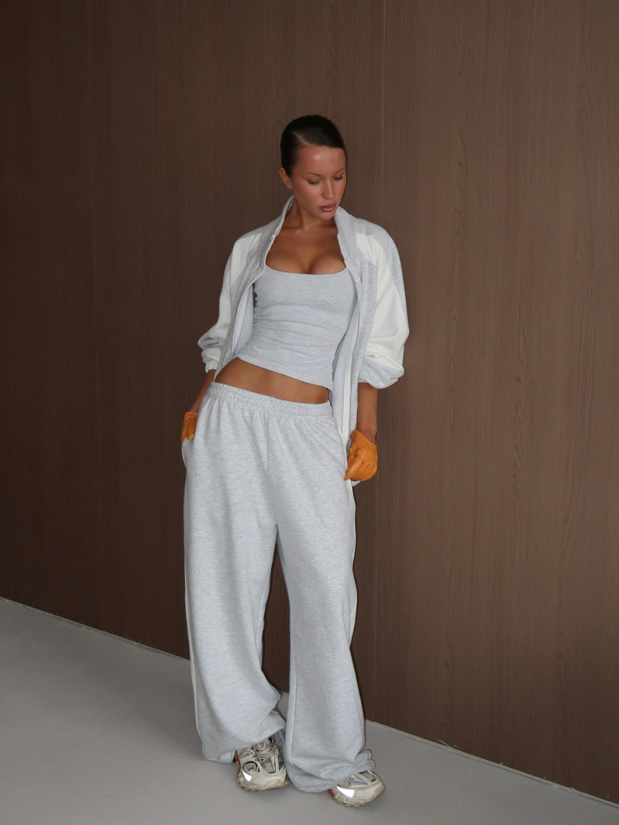 Широкие брюки MIARTLAND, цвет: меланж-молочный, НФ-00000874 купить онлайн