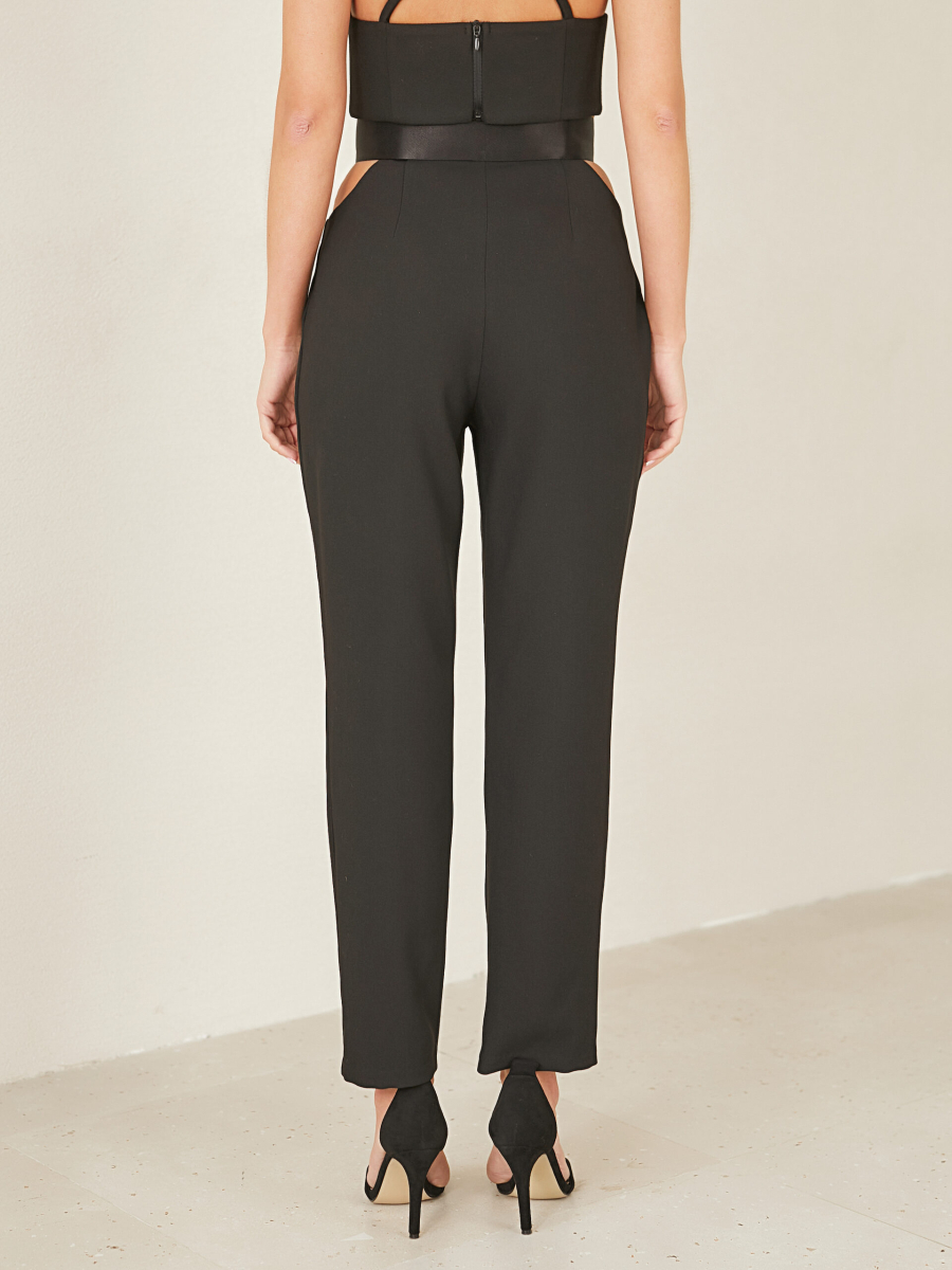 Брюки с вырезами на бедрах I.B.W., цвет: Черный, ES009 купить онлайн