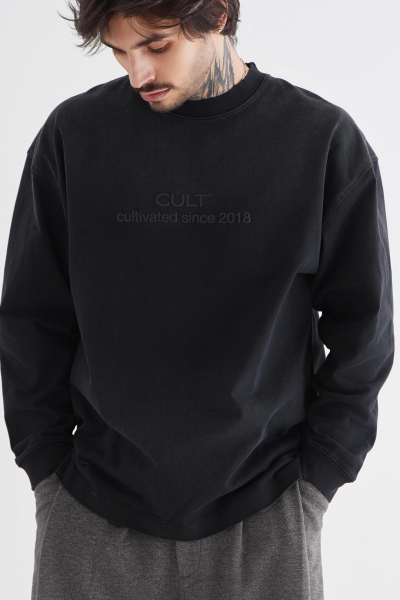 Лонгслив «Камень» CULTBASE, цвет: Черный,  купить онлайн