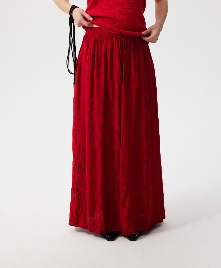 Юбка макси трапециевидного силуэта GLVR, цвет: красный, 126G25GAC6104 купить онлайн
