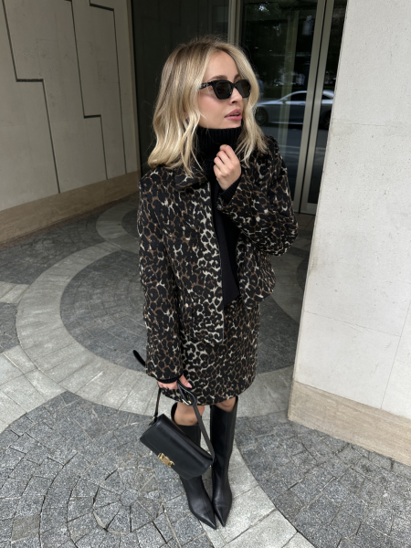 Пальто из смесовой шерсти укороченное на молнии VLVT, цвет: мультиколор, 00-00005169 купить онлайн