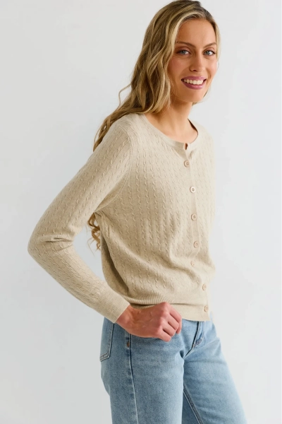 Кардиган тонкий Erist store, цвет: бежевый, НФ-00003175 купить онлайн