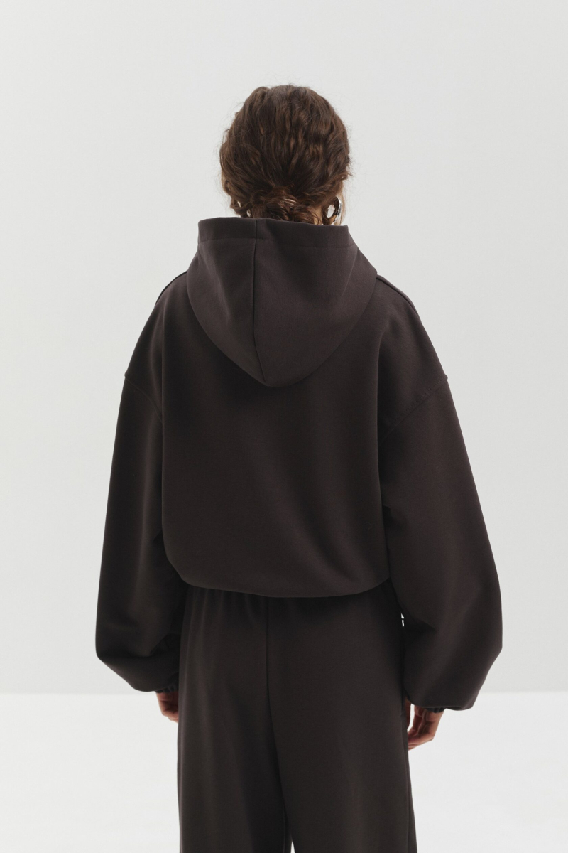 Худи из футера marte, цвет: коричневый,  купить онлайн