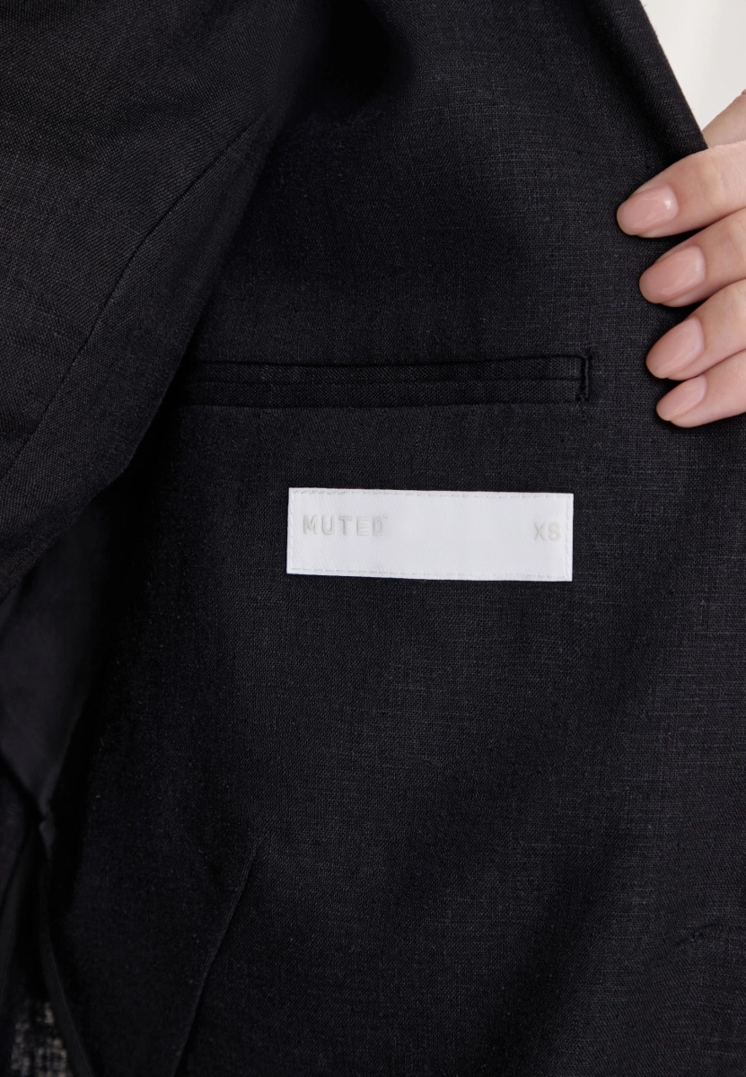Женский жакет льняной MUTED, цвет: Черный, 904737.WJKT0001_Black купить онлайн