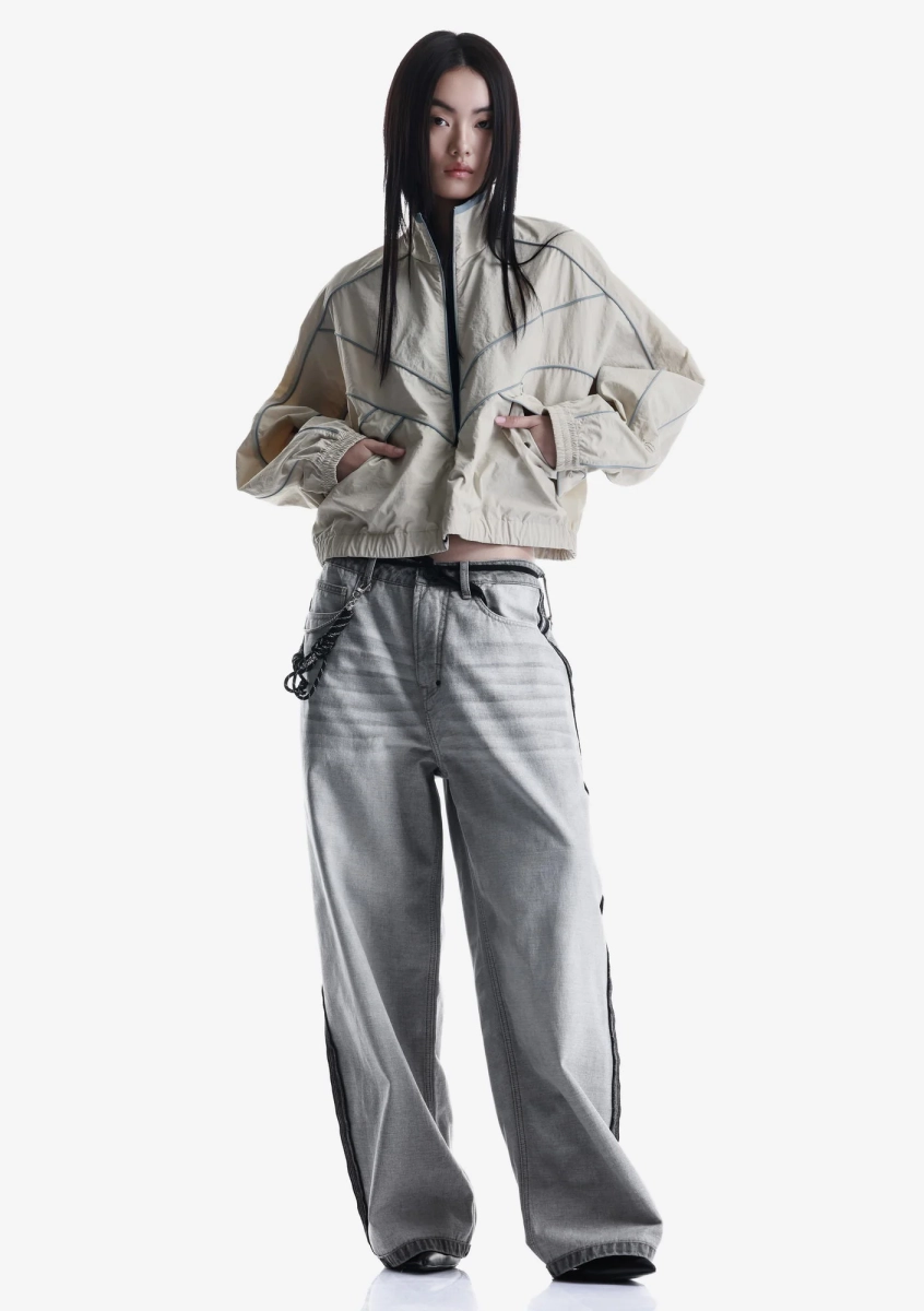 Укороченная трековая куртка KRAKATAU, цвет: Светло-бежевый, Nw78-816 купить онлайн