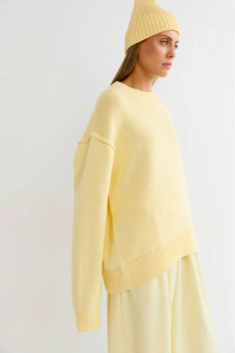 Джемпер с наружными швами Нежно-желтый Erist store, цвет: Желтый, НФ-00003244 купить онлайн